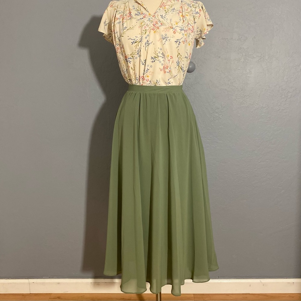 Olive green skirt